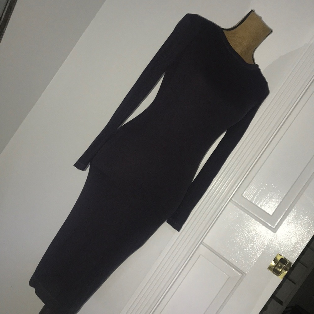 Midi ribbed dress